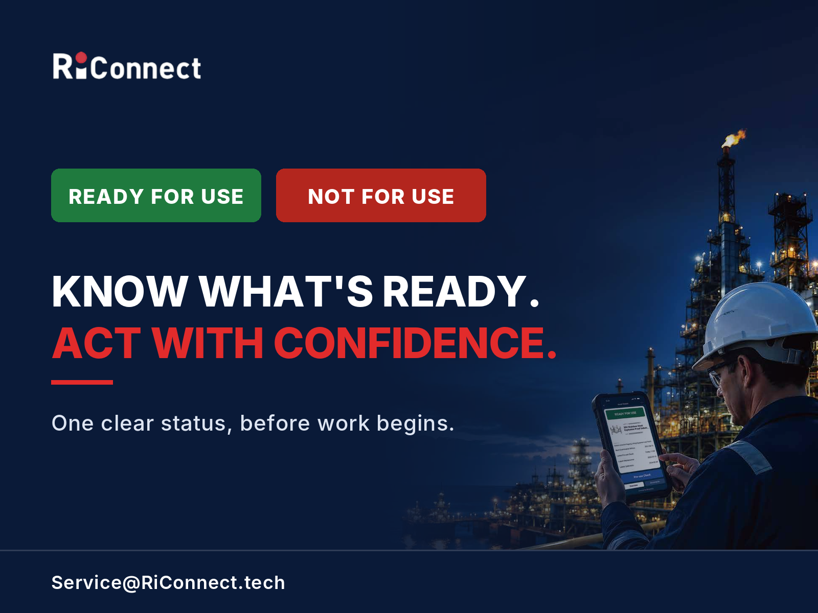 RiConnect Introduces a Clear READY FOR USE or NOT FOR USE Status for Every Asset