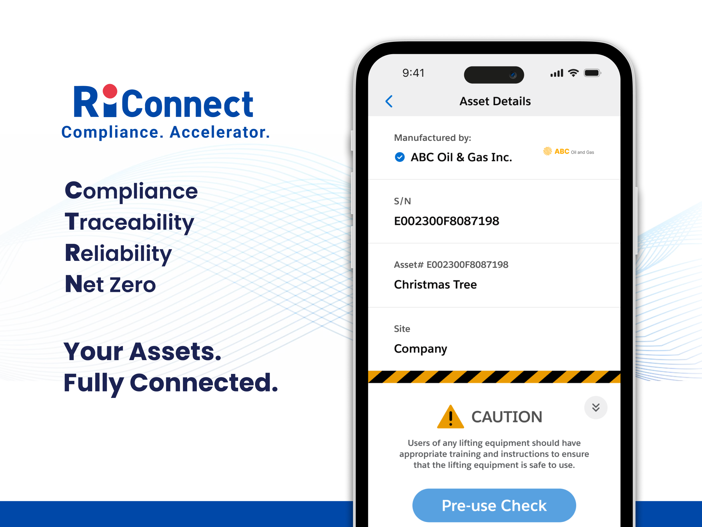 RiConnect Compliance, Traceability, Reliability, Net Zero Management