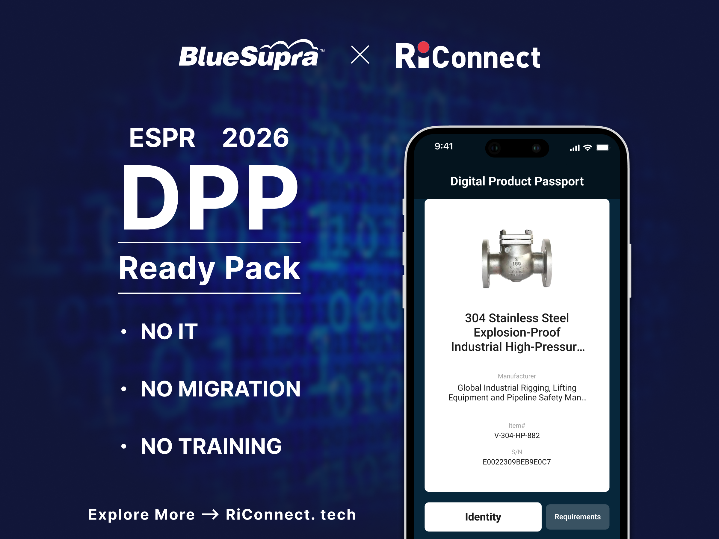 The DPP-Ready Pack provides the easiest way to deploy Digital Product Passports and achieve ESPR compliance.