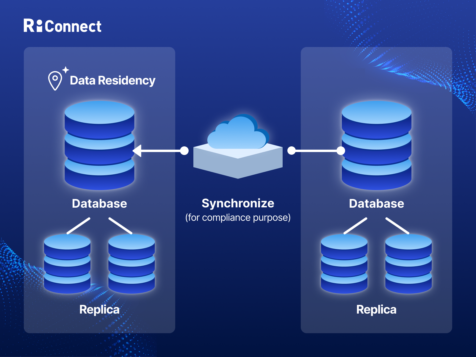 RiConnect’s Data Residency ensures compliance with local or international laws